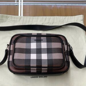 Burberry Paddy Check E-Canvas Crossbody Bag FREE SHIPPING